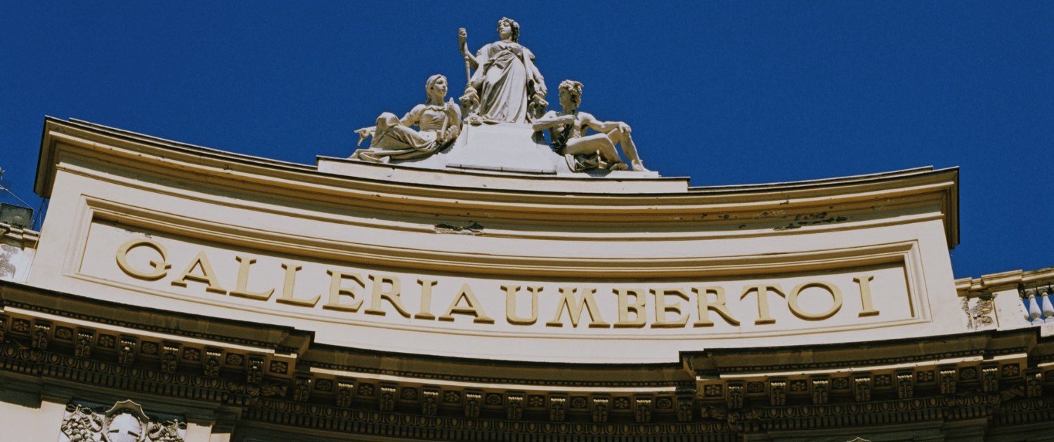 Detail of the Galleria Umberto I in Naples, home of Merqurio