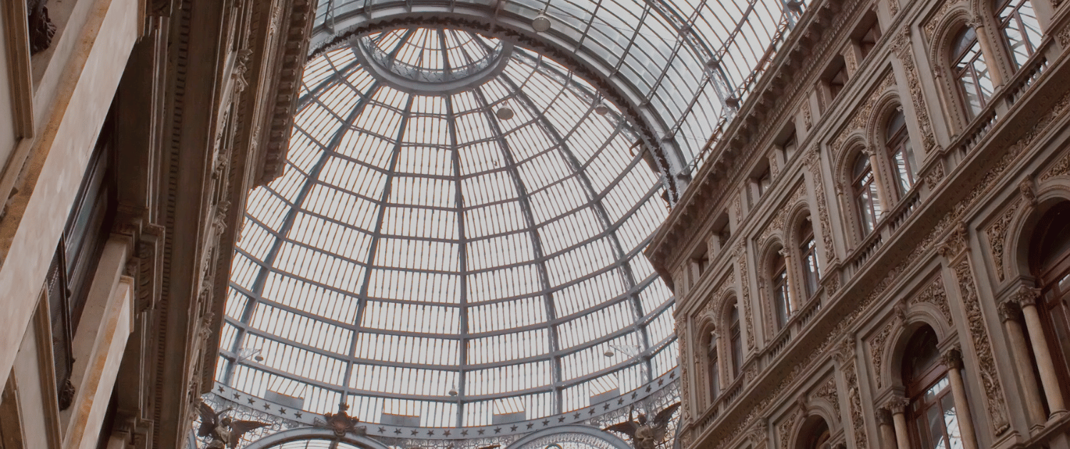 Detail of the Galleria Umberto I in Naples, home of Merqurio