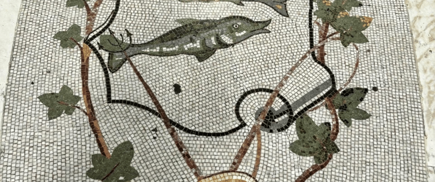 Detail of the Galleria Umberto I in Naples, Merqurio's headquarters