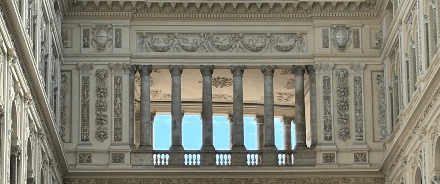 Detail of the Galleria Umberto I in Naples, Merqurio's headquarters